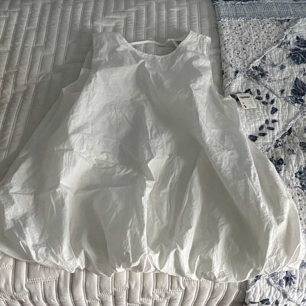 White Struttin' Bubble Mini Dress Free People